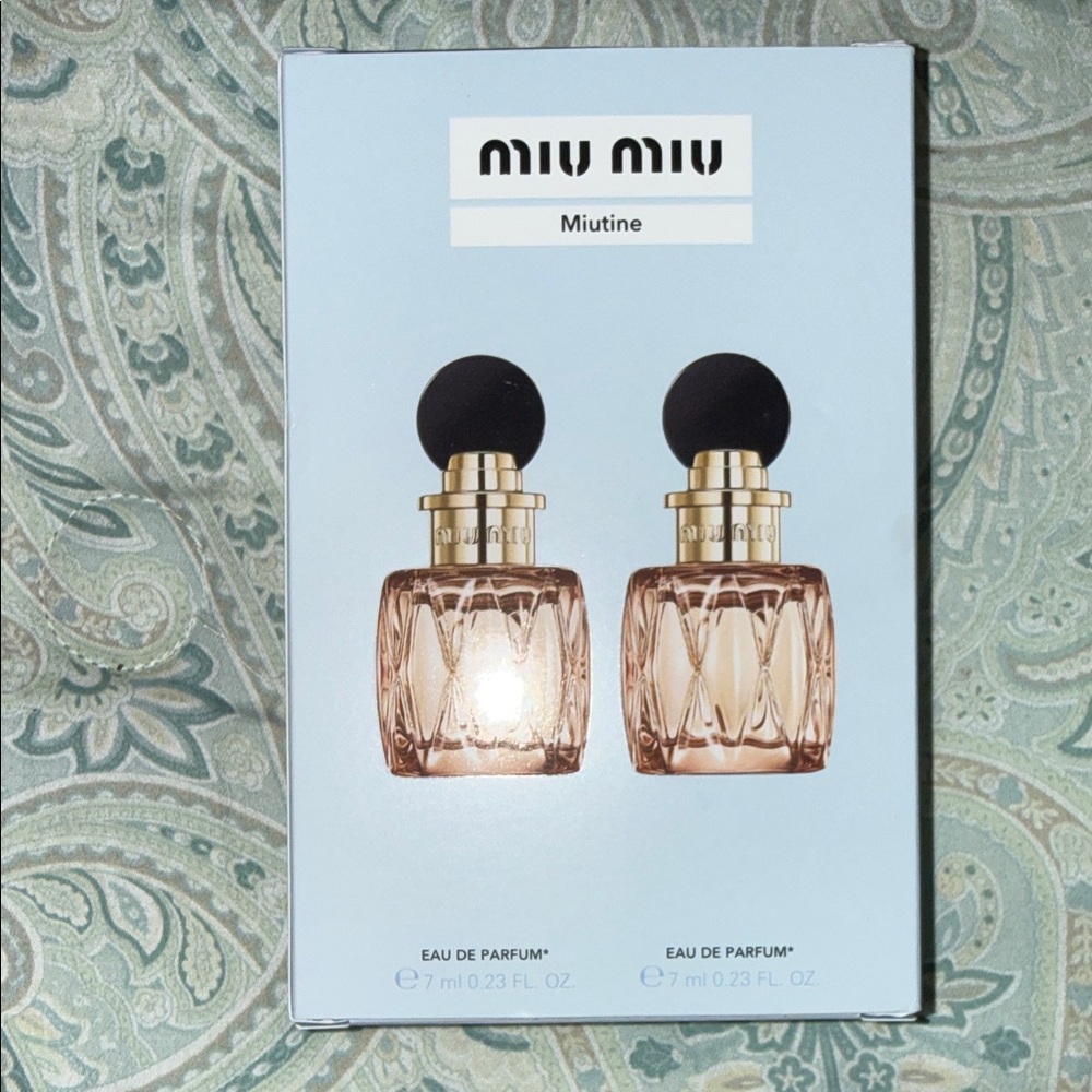 Miu Miu Miutine Twin Mini Eau de Parfum — Blush Pink & Black Accents